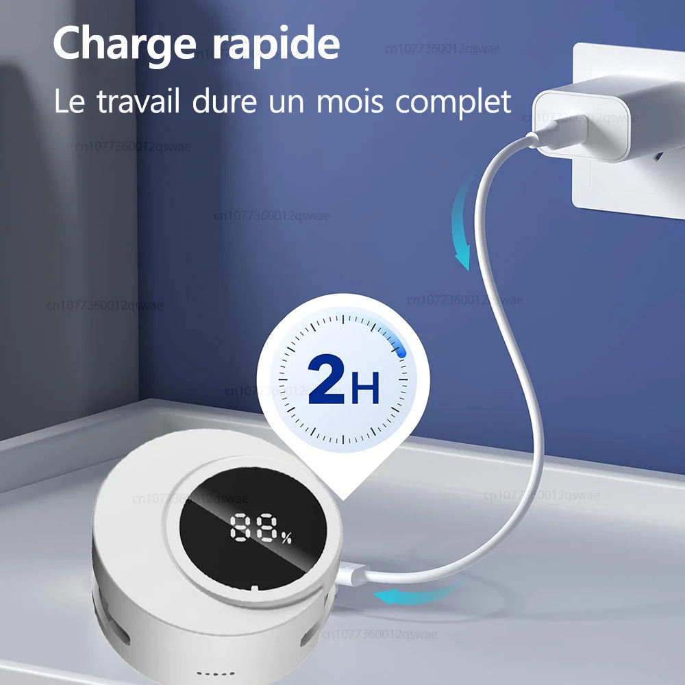 Porte-brosse à dents mural UV – Stérilisateur rechargeable avec écran LED