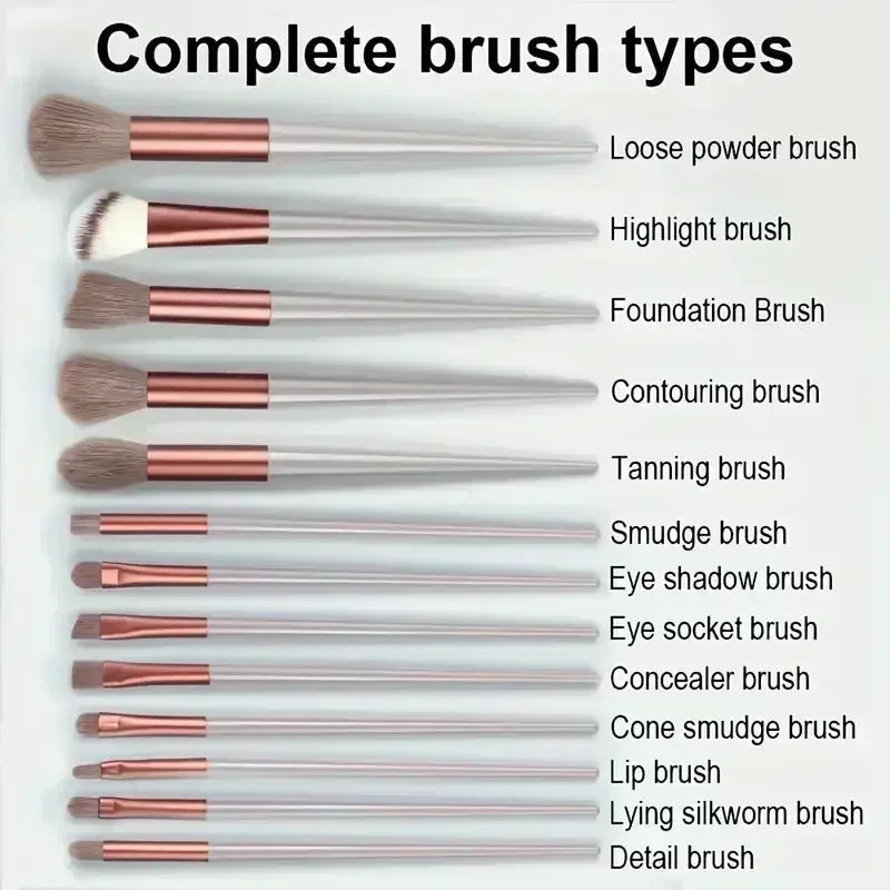 Set de pinceaux maquillage professionnel – 13 à 16 pièces