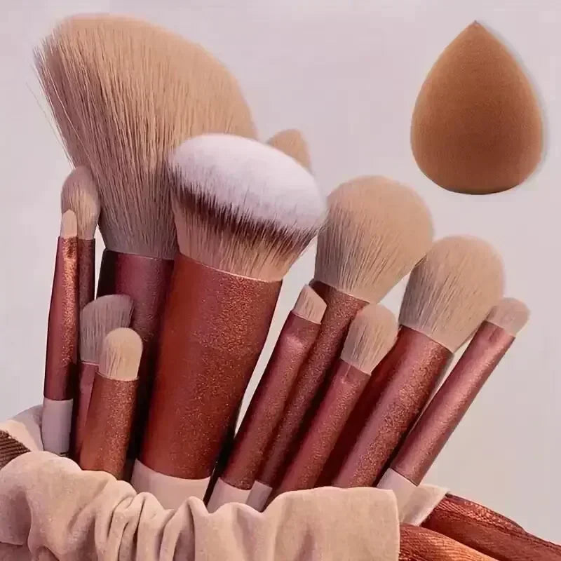 Set de pinceaux maquillage professionnel – 13 à 16 pièces