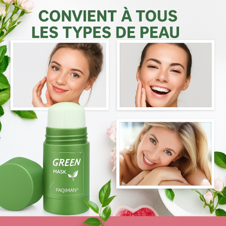 Masque visage thé vert – Nettoyant & hydratant profond