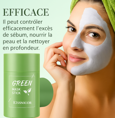 Masque visage thé vert – Nettoyant & hydratant profond