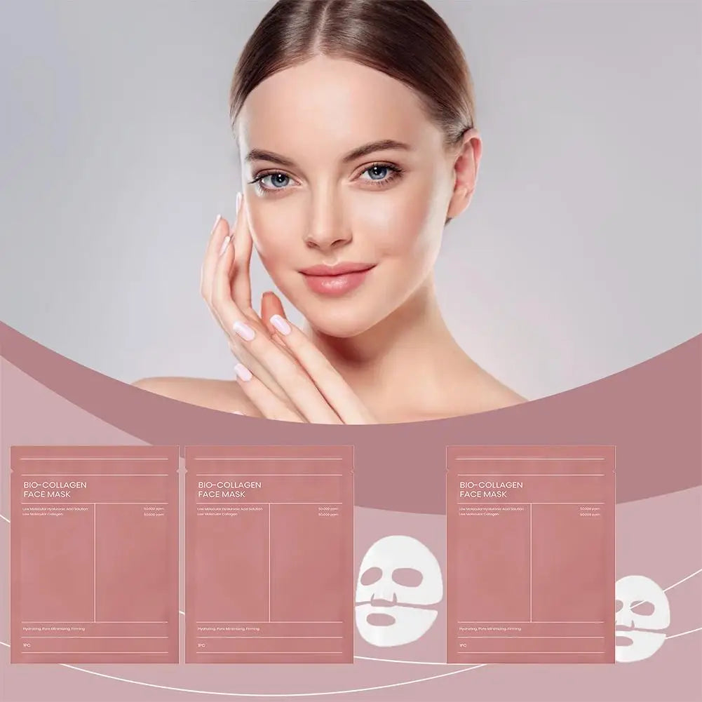 Masques visage bio-collagène – Hydratation & éclat (5 ou 10 pcs)