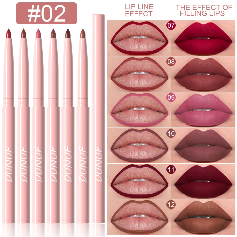 Coffret 6 crayons à lèvres – Longue tenue & waterproof
