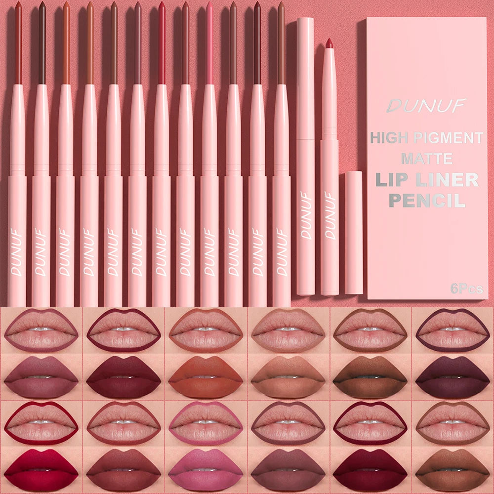 Coffret 6 crayons à lèvres – Longue tenue & waterproof