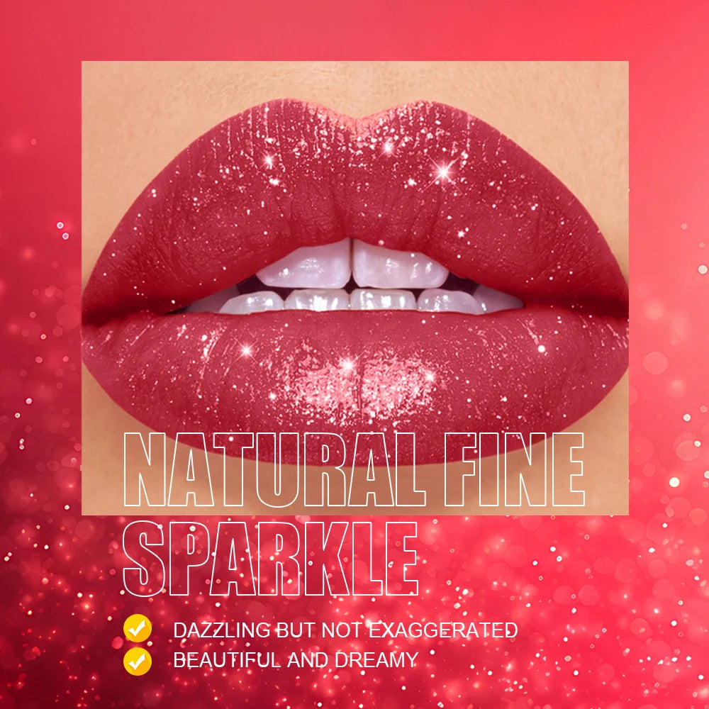 Rouge à lèvres effet diamant nacré