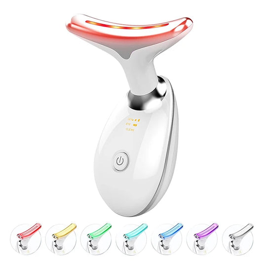Appareil de massage visage & cou – Lifting, anti-rides & soin LED 7 couleurs