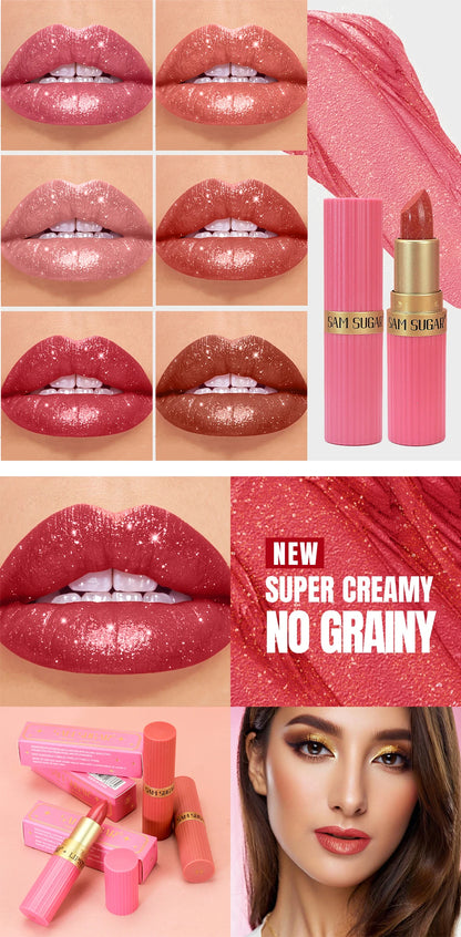 Rouge à lèvres effet diamant nacré