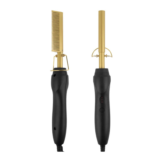Peigne chauffant 2-en-1 – Lissage rapide & sans frisottis