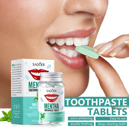 62 Comprimés Dentifrice à la Menthe – Hygiène bucco-dentaire fraîche et écologique
