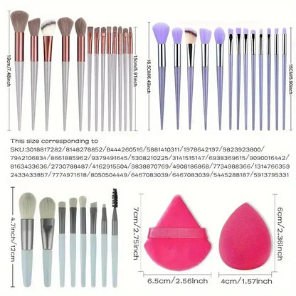 Set de pinceaux maquillage professionnel – 13 à 16 pièces