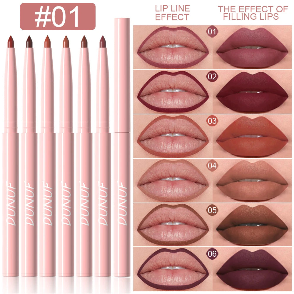 Coffret 6 crayons à lèvres – Longue tenue & waterproof