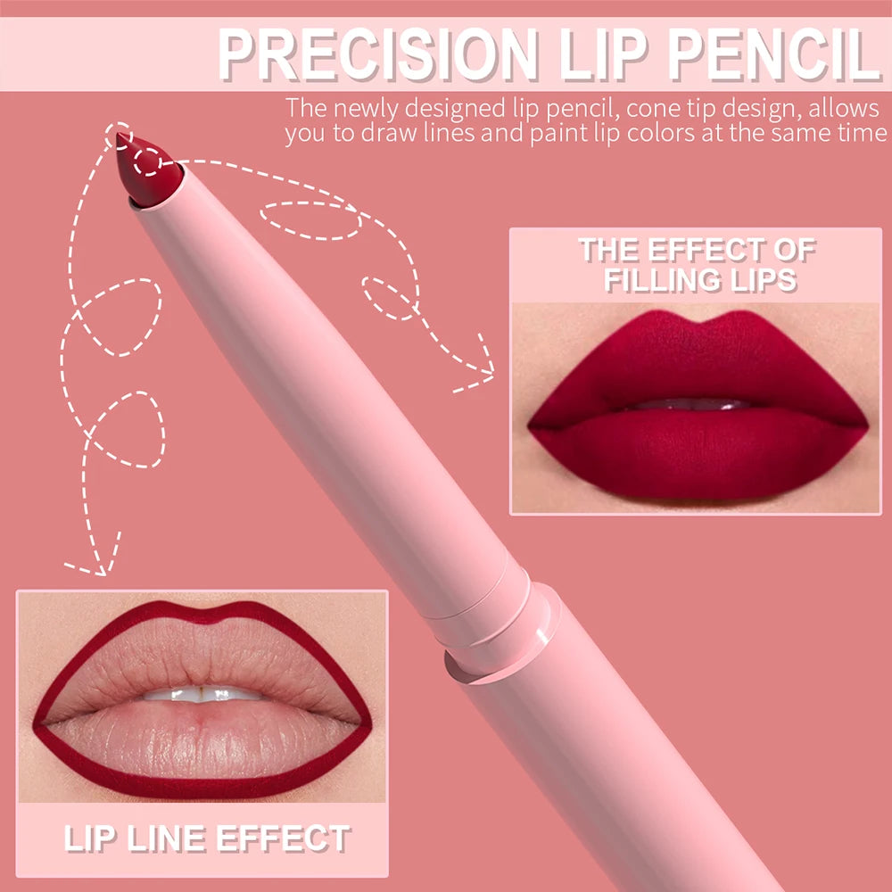 Coffret 6 crayons à lèvres – Longue tenue & waterproof