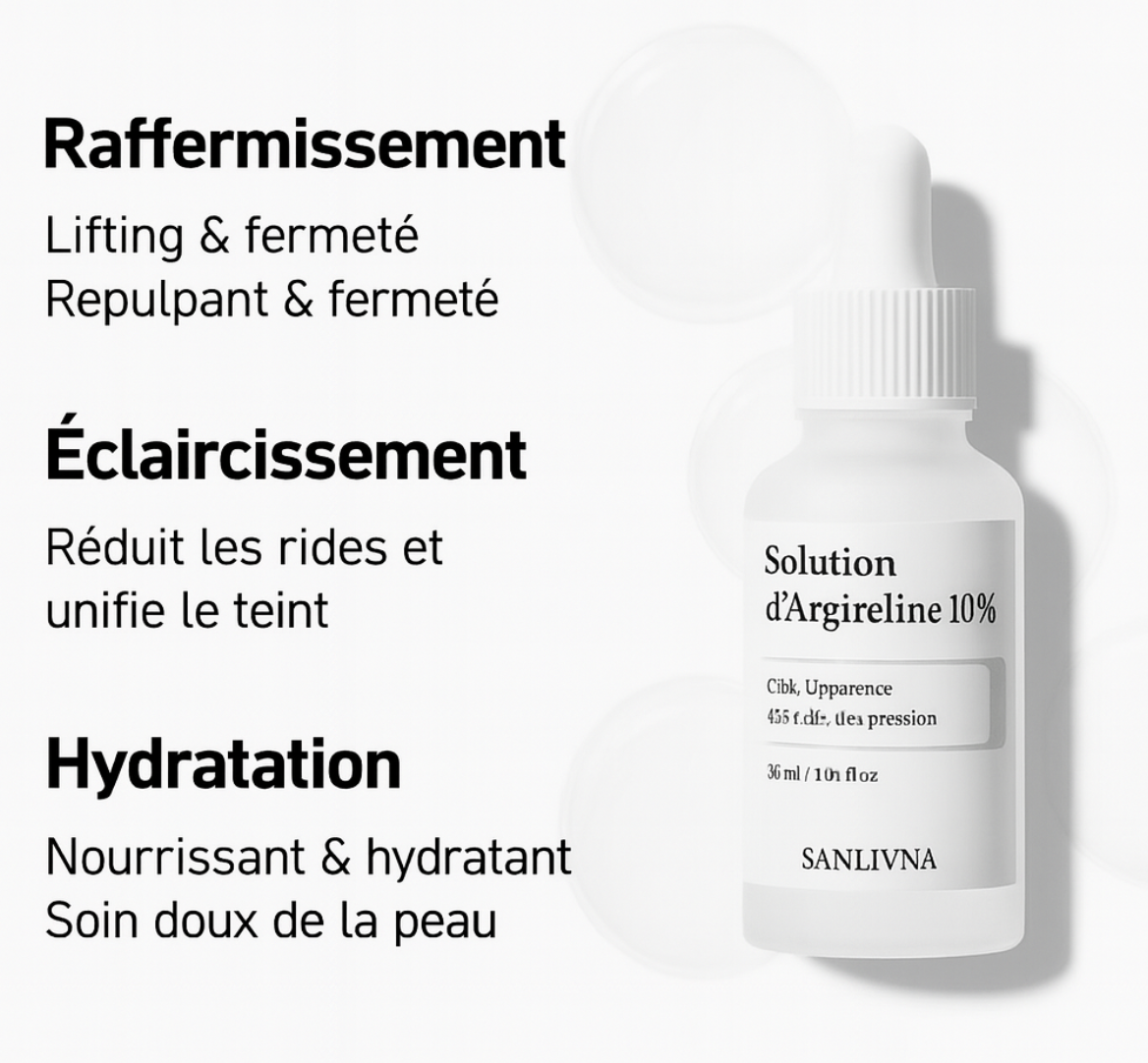 TRIO: Acide hyaluronique 30%+ Acide salicylique 2% + Hexapeptide 10%