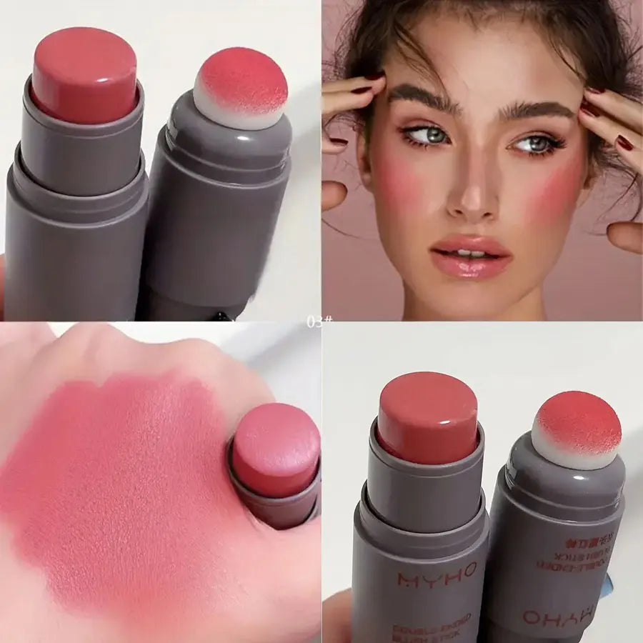 Blush stick 2-en-1 – Lèvres & joues, pour un effet mat naturel