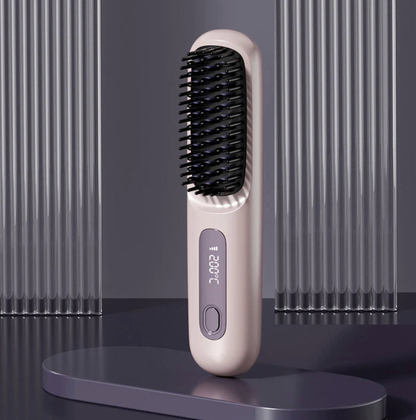 Brosse lissante sans fil – Chauffage céramique & ions négatifs