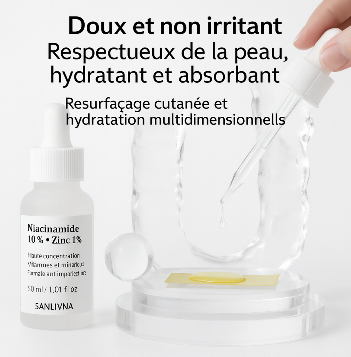 TRIO: Acide hyaluronique 30%+ Acide salicylique 2% + Hexapeptide 10%